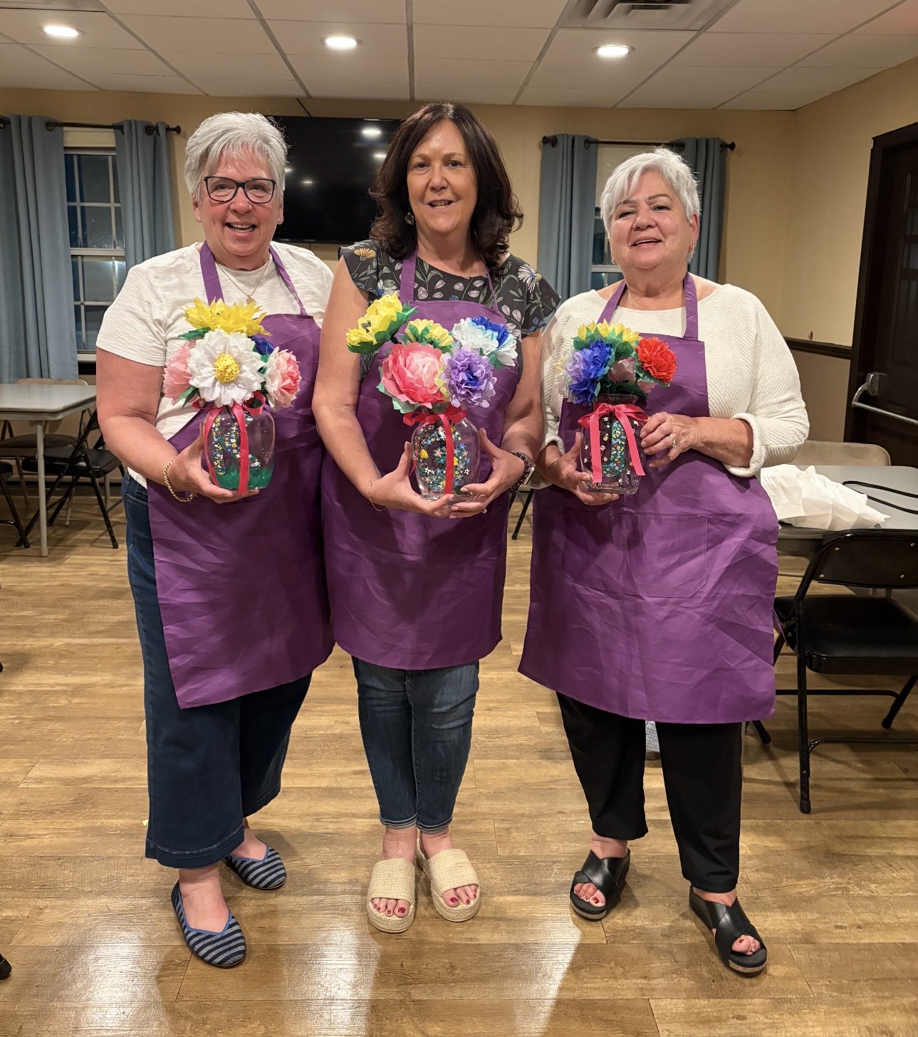 The girls with their vases  